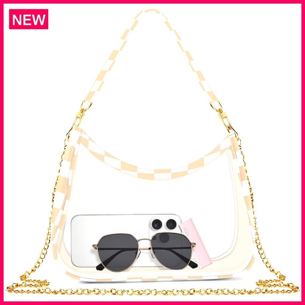Clear Stadium Crossbody Bag, 11.9x7.9x3.5 Inches, Security Approved Concert